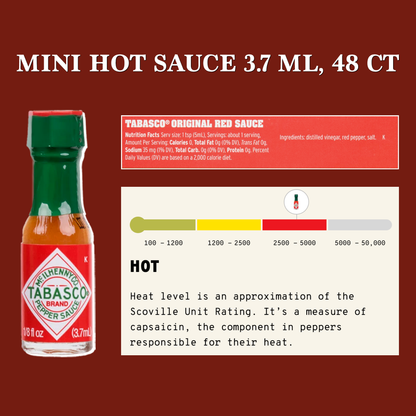 Tabasco Mini Bottle 48 Pack