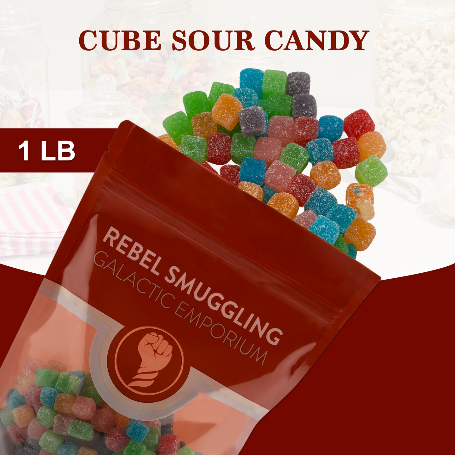 Warheads Cubes Sour 1lb Bulk Bag by Rebel Smuggling Galactic Emporium