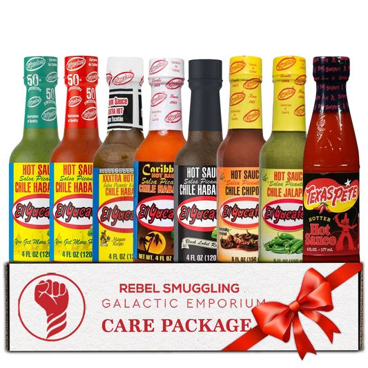 Hot Sauce Variety 8 Pack Gift Basket Care Package by Rebel Smuggling Galactic Emporium