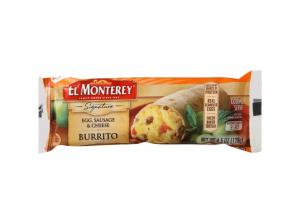 El Monterey Burrito Egg & Cheese Sausage Individual Wrappd 4.5oz (PACK OF 24)