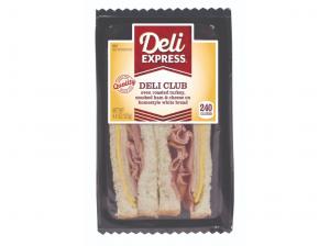 Deli Express Turkey Sandwich, Ready-To-Eat Flavored W/ Cheese (4.4 OZ, 10/Case)