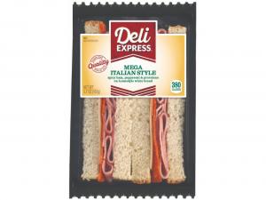 Deli Express Mega Deli Ham Pepperoni And Cheese Sandwich (5.7 OZ, 8 Per Case)