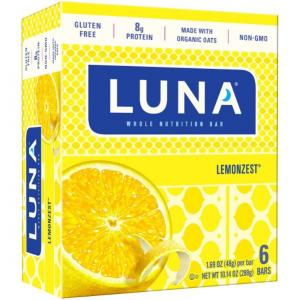 Luna Lemon Zest Snack Bar, 1.7 Ounce - 36 per case.