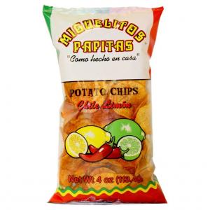 Miguelitos Papitas Chile Con Limon Potato Chips 4oz (PACK OF 12)
