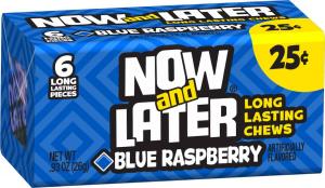 Now and Later Blue Raspberry Long Lasting Chew Candy 24 / pack 1