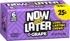 Now and Later Grape Long Lasting Chew Candy - 24 per pack -- 12