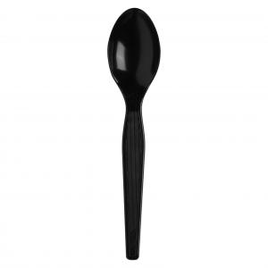 Dixie Individually Wrapped Black Heavyweight Polystyrene Teaspoo