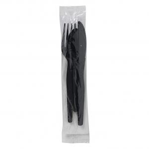 Dixie Polystyrene Fork Knife Teaspoon Napkin Wrapped Cutlery (PACK OF 250)
