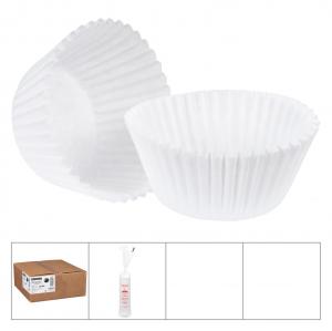 Lapaco White Round Baking Cup, 4 1/2 inch - 10000 per case.