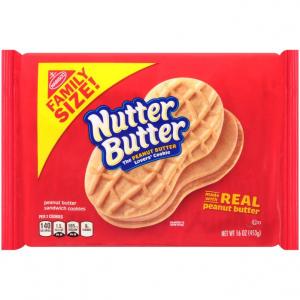 Nutter Butter Peanut Butter Sandwich Cookies - Family Size, 16 Ounce (Pack of 12)