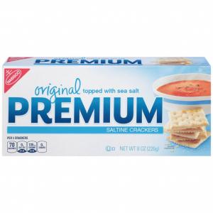 Premium Saltine Crackers, Original, 8 Ounce (Pack of 12)