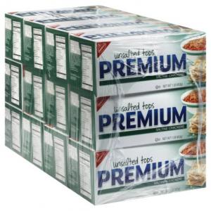 Premium Saltine Crackers, Unsalted Tops, 16 Ounce (Pack of 12)