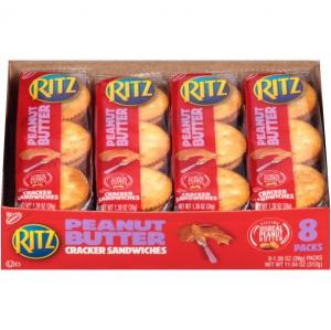 Ritz Peanut Butter Cracker Sandwiches - 112 Individual Snack Pack