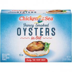 Chicken Of The Sea Smoked Oyster In Oil, 3.75 Ounce - 18 cans per case.