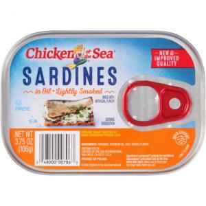 Chicken Of The Sea Smoked Sardines in Oil, 3.75 Ounce -- 18/case.