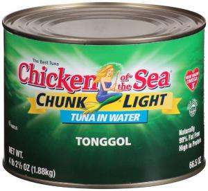 Chicken Of The Sea Chunk Light Tongol Tuna in Springwater, 66.5 Ounce - 6 per case