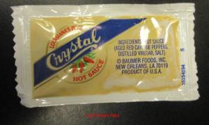 Crystal Baumer Foods Portion Pack Hot Sauce (3 Gram, Pack Of 200)