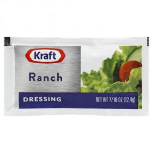 Dressing Kraft Ranch Creamy Pouch 200 Case 7/16 Ounce