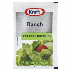 Kraft Ranch Salad Dressing Fat Free (1.5oz Packets, Pack of 60)