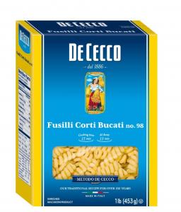 De Cecco Enriched Macaroni Fusilli Corti Bucati, Ready-To-Cook (1 lbs, 12/Case)