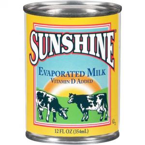 Sunshine Evaporated Milk, Bulk Size Case (12 Fl.Oz, 24 Per Case)