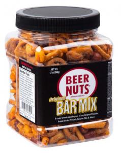 BEER NUTS Bar Mix (Family), 12-Ounce Jars (Pack of 6)