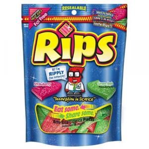 Rips Bite Size Strawberry Green Apple Licorice Piece, 8 Ounce -- 12 per case.