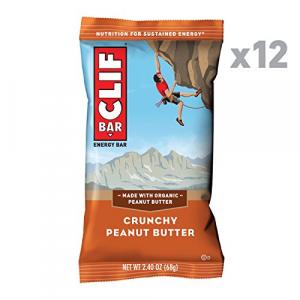 CLIF BAR - Energy Bar - Crunchy Peanut Butter - (2.4 Ounce Protein Bar, 12 Count)