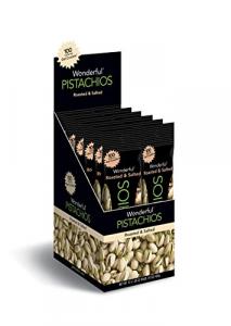 Wonderful Pistachios, Roasted and Salted, 1.25 Ounce Bag, 12 Ct