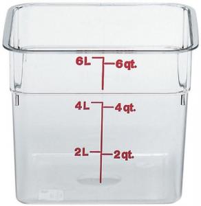 Cambro 6SFSCW135 Camsquare Food Container, 6-Quart, Polycarbonat