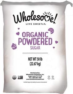 Wholesome Organic Powdered Confectioner's Sugar; Non GMO; 50 LB,