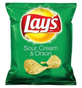 Lay's Sour Cream & Onion Flavored Potato Chips, 1 Oz (Pk of 104)