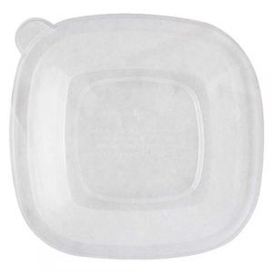 World Centric BQL-CS-24 Square Bowl Lids - Ingeo - Compostable