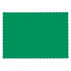 Hoffmaster Jade Solid Color Scalloped Edge Placemats, 1000 count