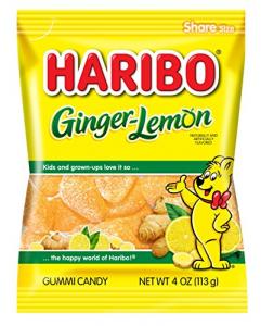 Haribo Gummi Candy, Ginger-Lemon Flavours Bag (4 Ounces., Pack of 12)