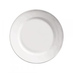 World Tableware PORCELANA Rolled Edge Wide Rim Plate 7 1/8" - Bright White, 1 x 36 each Case