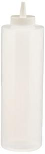 Winco 24 Ounce Clear Squeeze Bottle, 1 x 6 ct Case