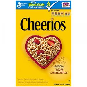 Cheerios Original Whole Grain Breakfast Cereal, Bulk Size Case (12 OZ, 14/Case)