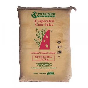 Wholesome Sweeteners Organic Cane Sugar (Evaporated Cane Juice), 50 lb, Single Unit