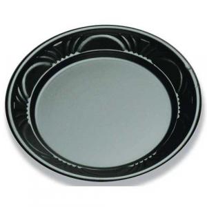 D and W Fine Pack Plastic Pearl Black Plate - 1000 per case.
