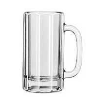 Glass Mugs & Tankards, 12 oz, Clear, Paneled Beer Mug