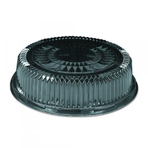 Handi-Foil of America 12" Embossed Round Plastic Dome Lids, 25 c
