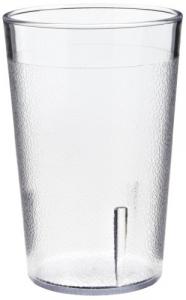 Cambro 800P152 Colorware Tumbler, 7.8 Ounce, 4 Height, SAN, Clea