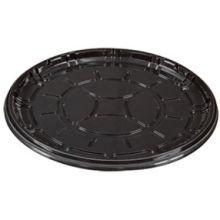 PartiPak PETE Black Round Everyday Tray, 16 inch - 50 per case.