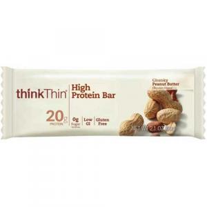 Think Thin Chunky Peanut Butter Bar, 2.1 Ounce -- 120 per case.