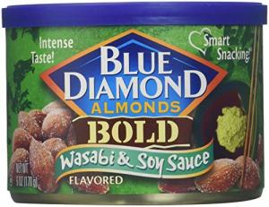 Blue Diamond Bold Wasabi & Soy Sauce Almonds 6 oz (Pack of 12)