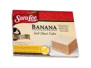 Sara Lee Iced Banana Sheet Cake 12 x 16inch 75oz (PACK OF 4)