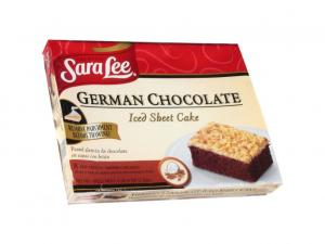 Sara Lee German Chocolate Iced Sheet Cake 12 x 16inch 75oz (PACK OF 4)