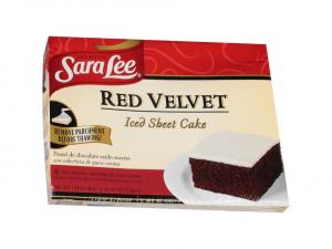 Sara Lee Red Velvet Iced Sheet Cake 12 x 16inch 78oz (PACK OF 4)