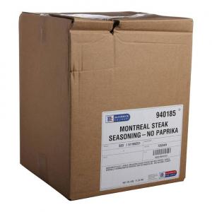 McCormick Monteal Steak Seasoning with No Paprika - 25 lb. pack, 1 per case
